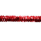 GZ003 OEKOの赤いビーズの伸張のスパンコールのリボンのトリム