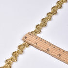 20KJ68 1.5cmの金属かぎ針編みの飾りひものブレードのトリム