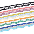KJ20058多彩な貝3cmの刺繍のレースのトリム